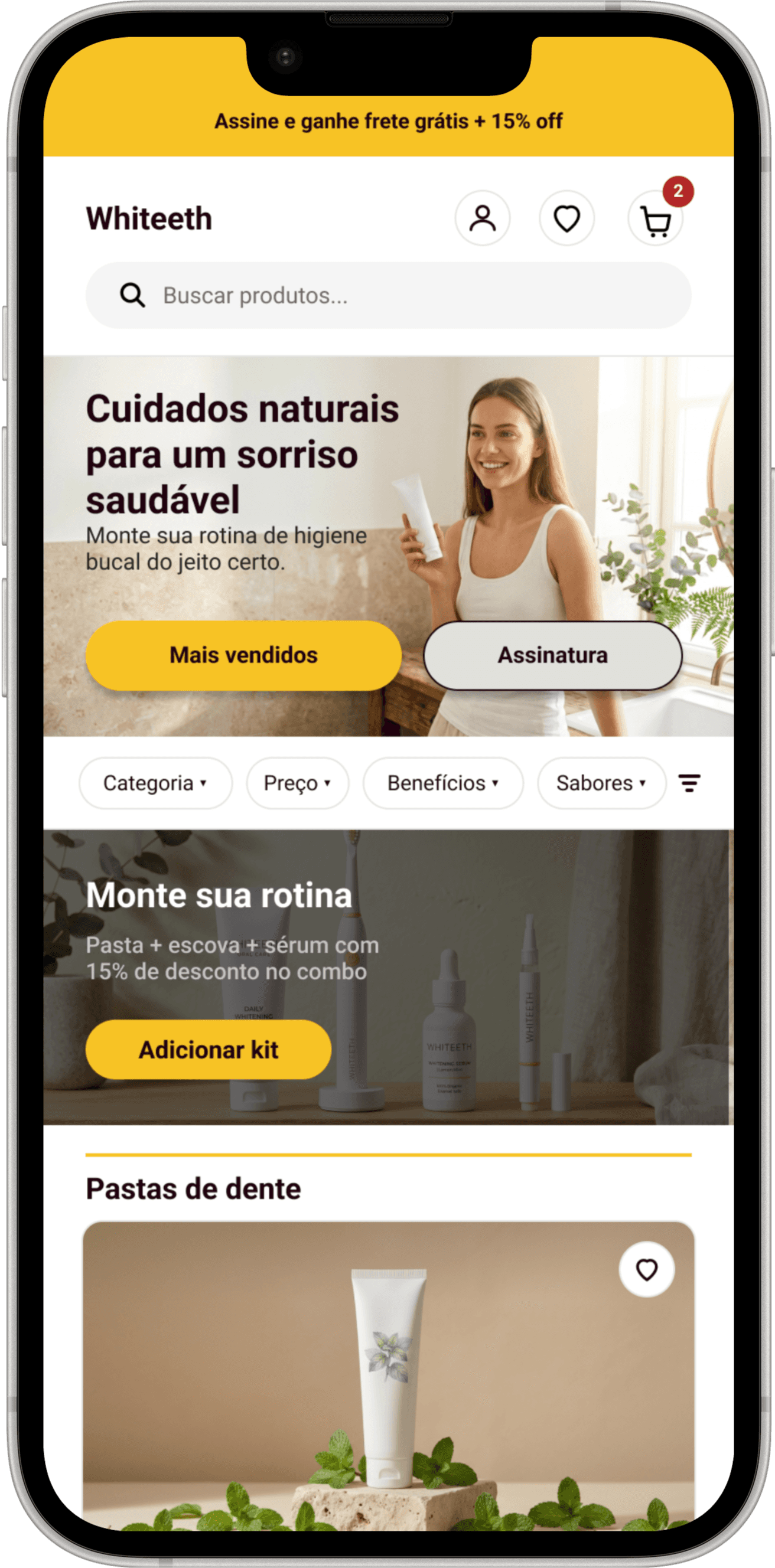 Tela mobile: Home